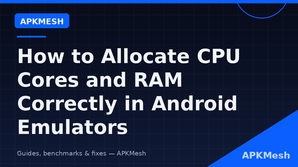 Diagram explaining how to allocate cpu ram emulator cores and memory between Windows and an Android emulator instance