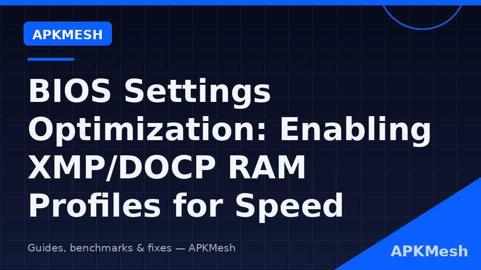 BIOS settings enable XMP RAM profile screen for emulator memory speed on Intel and AMD