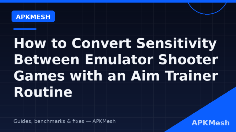 How to Convert Sensitivity Between Emulator Shooter Games with an Aim Trainer Routine