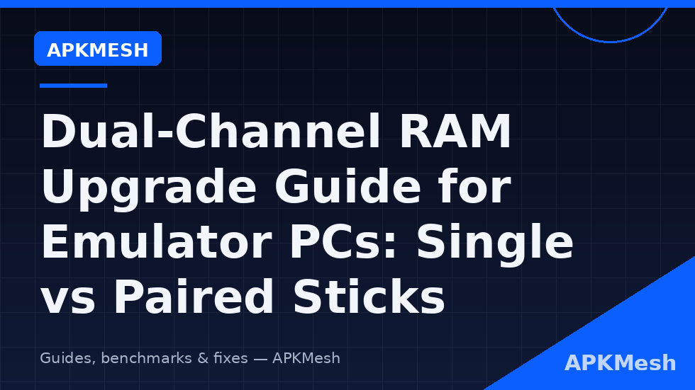 Two matched RAM sticks in paired slots for a dual channel ram upgrade guide emulator pc setup on a low-end desktop