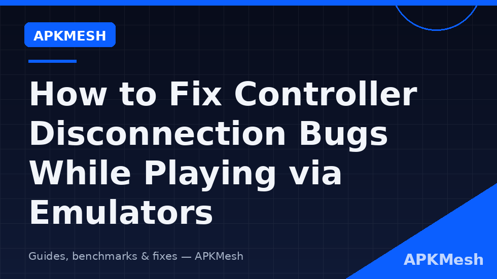 Controller disconnection pattern map for emulator play: power, wireless, cable, and emulator-layer causes