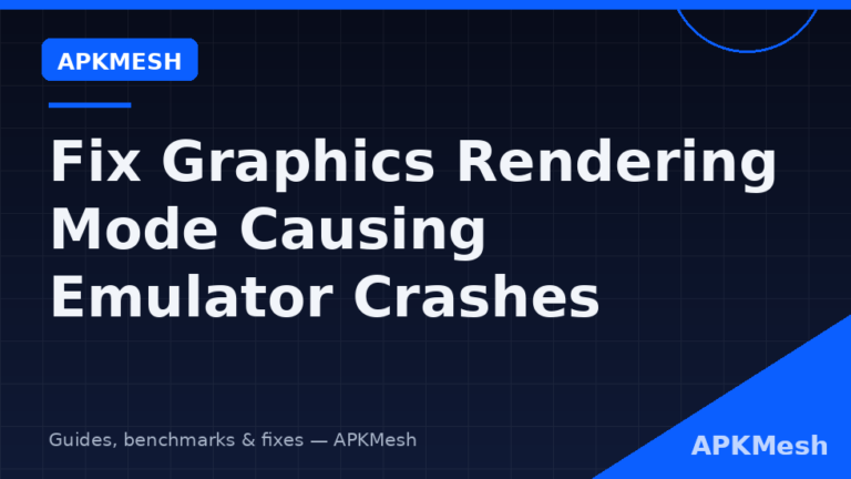 Fix Graphics Rendering Mode Causing Emulator Crashes