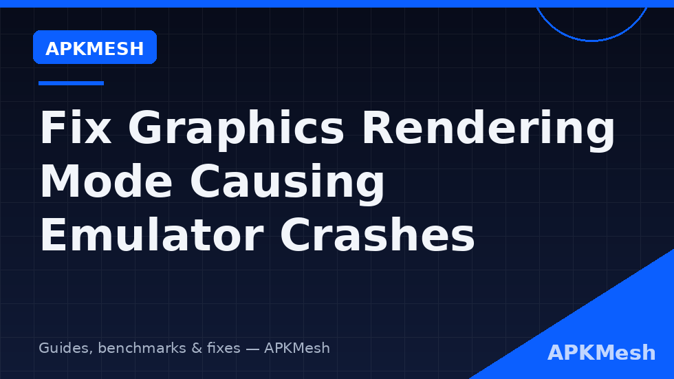 Comparison diagram for the fix graphics rendering mode crash emulator guide covering OpenGL, DirectX and Vulkan failure patterns
