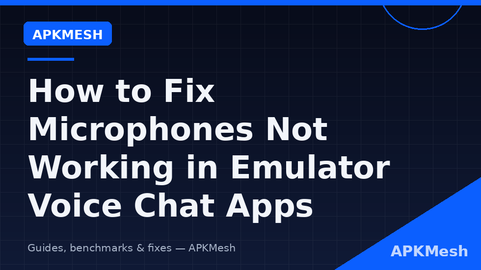 Four-link microphone chain diagram for emulator voice chat from physical mic to in-game permission