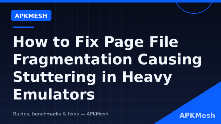 How to Fix Page File Fragmentation Causing Stuttering in Heavy Emulators