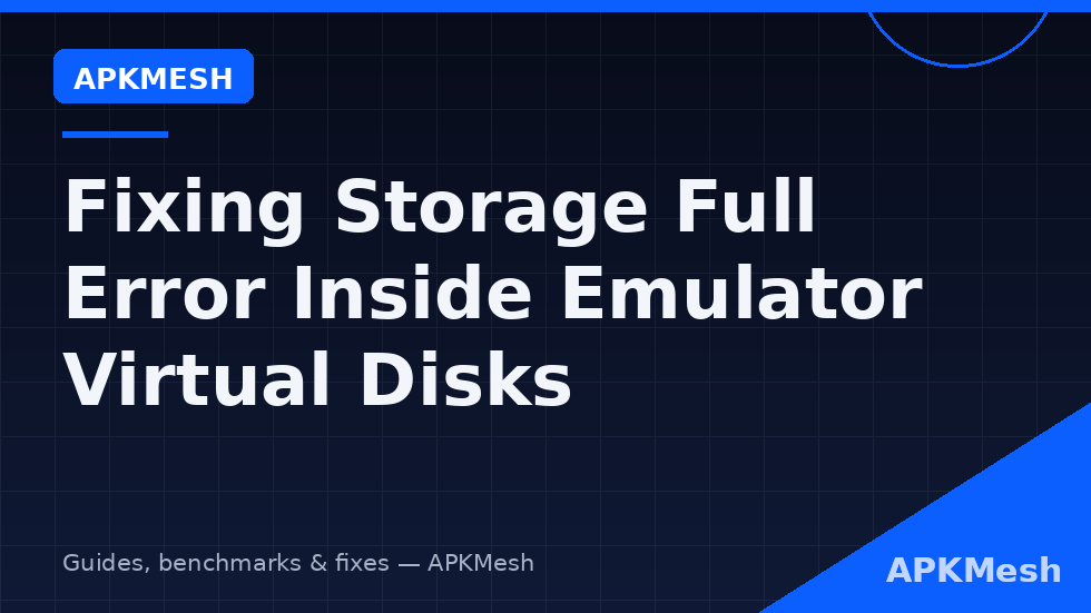 Emulator virtual disk anatomy diagram showing game assets, caches, media and system usage inside a fixed-size disk