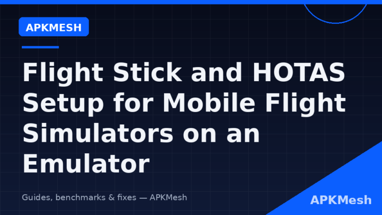 Flight Stick and HOTAS Setup for Mobile Flight Simulators on an Emulator