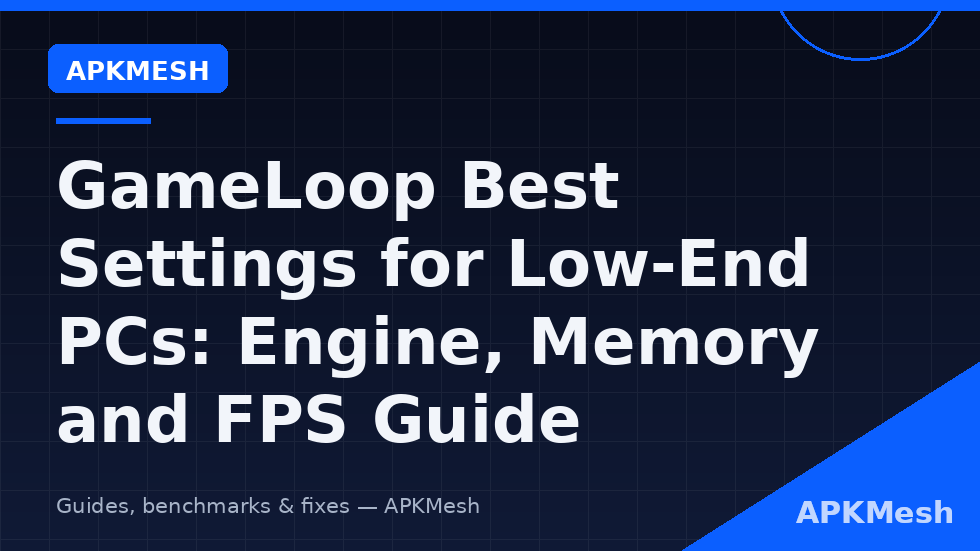 GameLoop engine settings panel configured with gameloop best settings low end pc values for memory, cores and 720p resolution