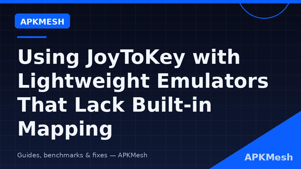 Use JoyToKey with Android emulator profile mapping diagram