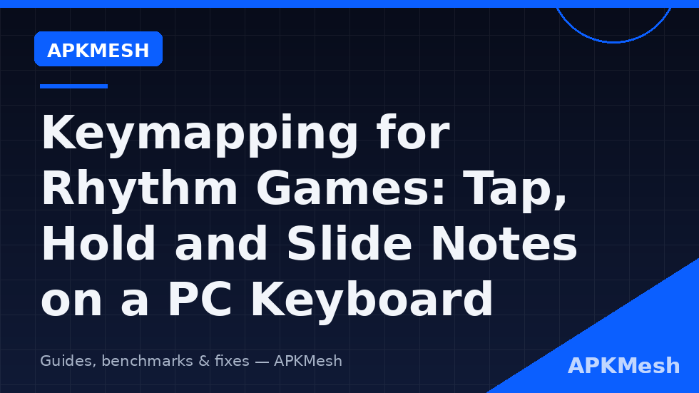 keymapping rhythm games emulator keyboard diagram with lane keys for tap hold and slide notes