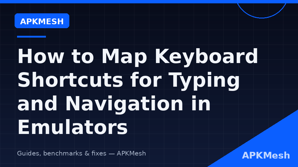 Map keyboard shortcuts Android emulator typing navigation keys diagram