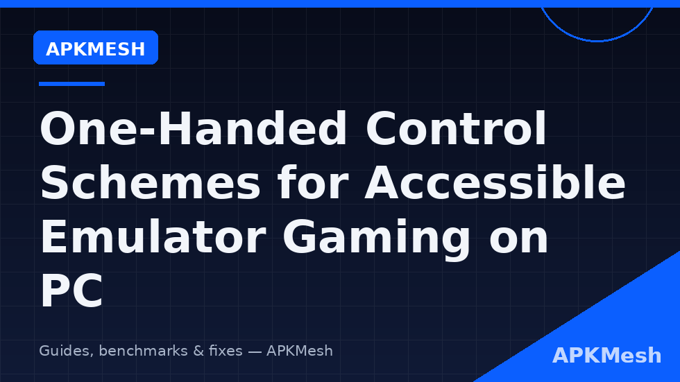 one-handed control scheme emulator accessibility layout with prime reach cluster and toggle keys