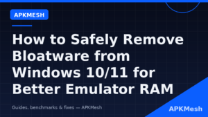 How to Safely Remove Bloatware from Windows 10/11 for Better Emulator RAM