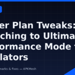 Power Options showing the ultimate performance power plan for emulators on Windows 11