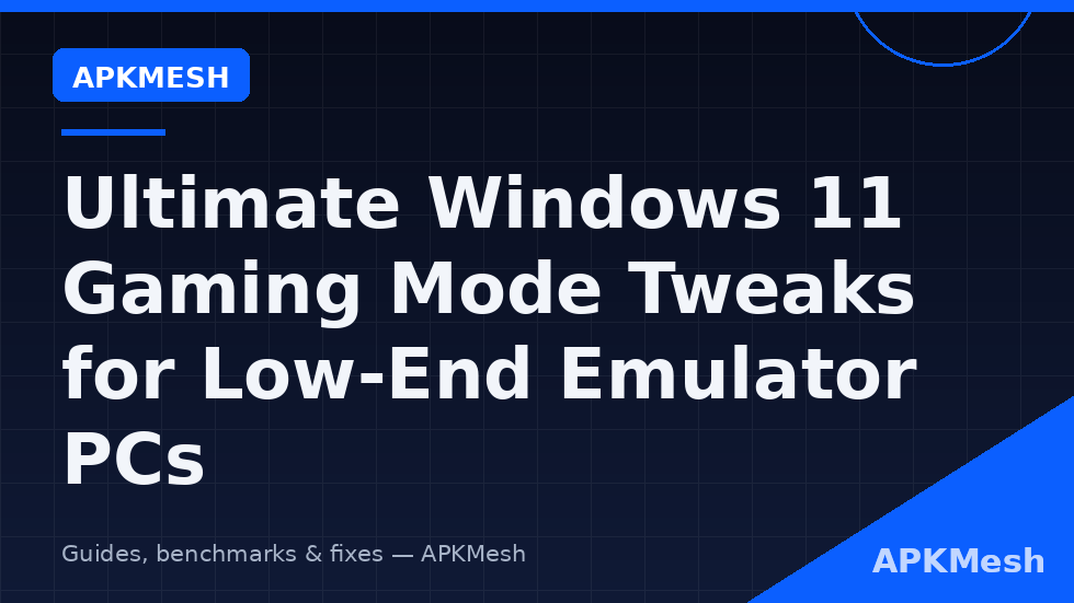 Windows 11 gaming mode tweaks for an emulator PC: Game Mode and Graphics settings screens